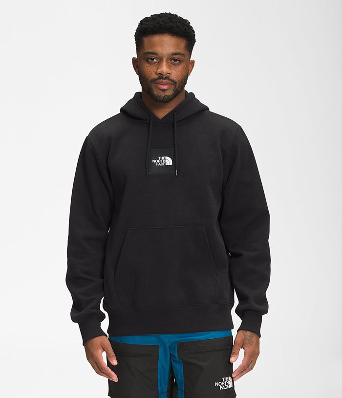 The North Face Hoodie Heavyweight Box Pullover Black - Mens - Thailand DXBNM-3164